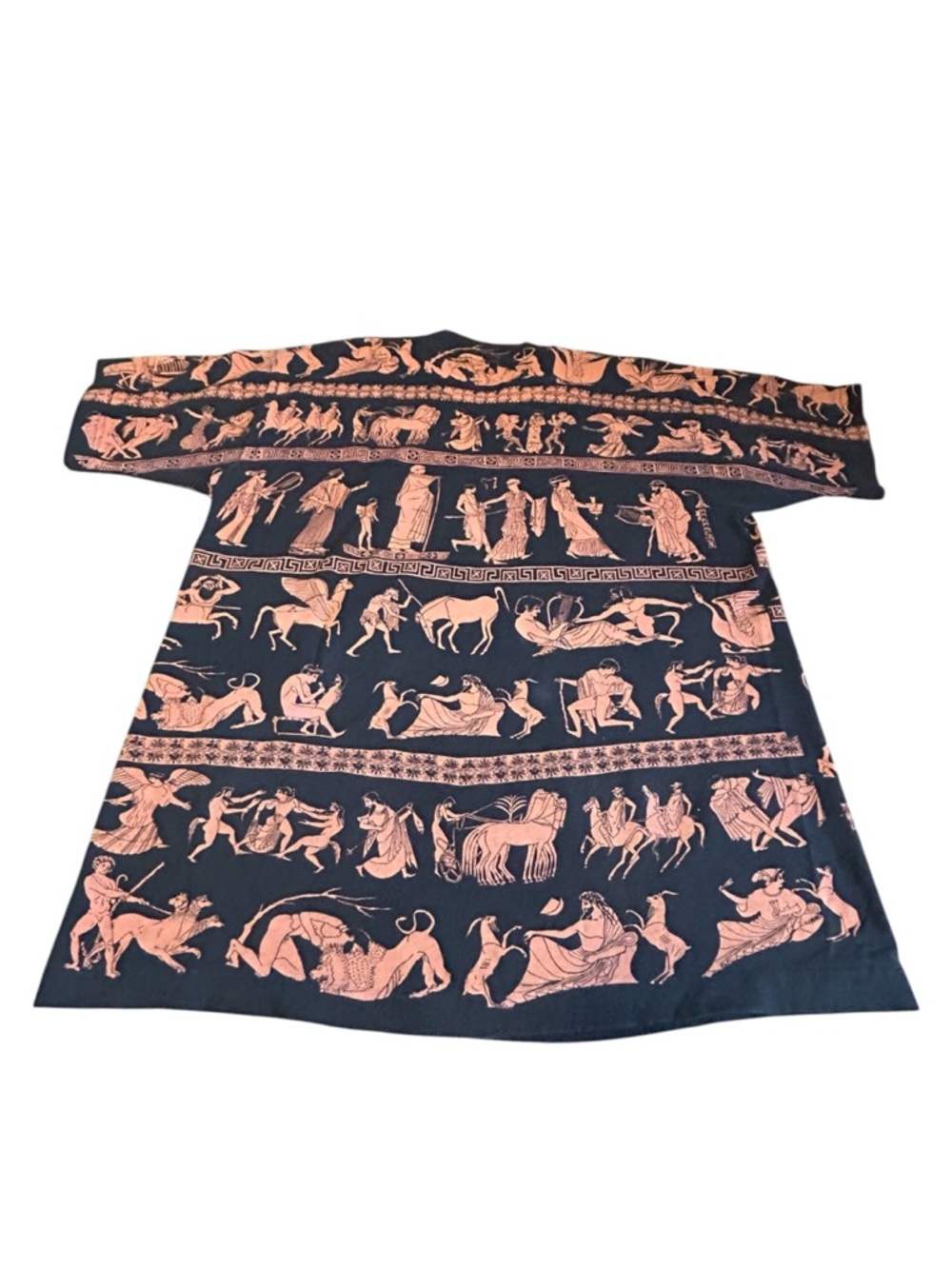 Vintage Greek Mythology AOP Tee XL Single Stitch 90s Art All Over Print - Picture 2 of 13